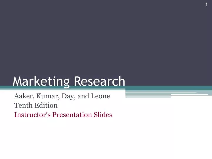 marketing research slide presentation