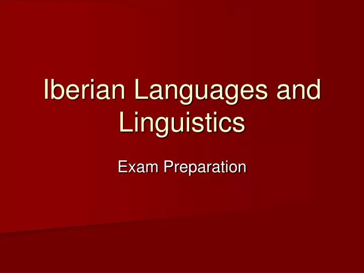 iberian languages and linguistics