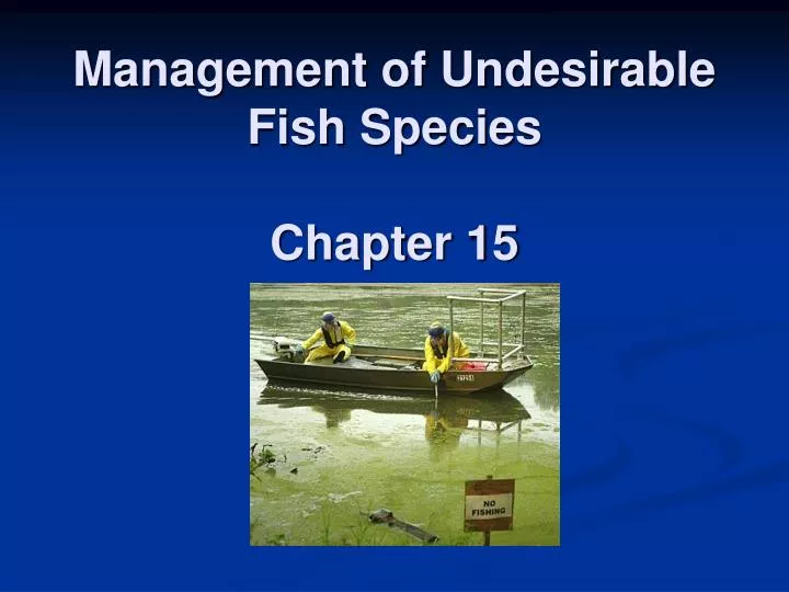 management of undesirable fish species chapter 15