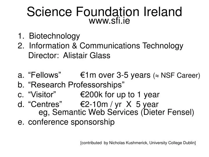 science foundation ireland