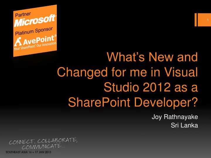 what s new and changed for me in visual studio 2012 as a sharepoint developer