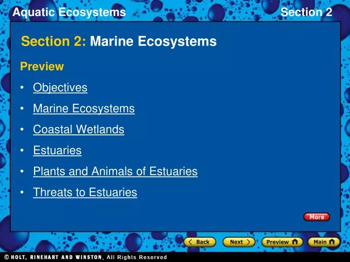 section 2 marine ecosystems
