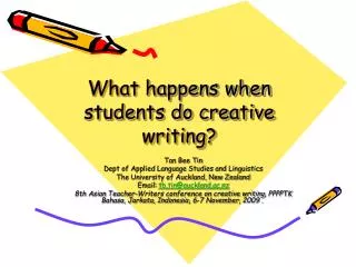 What happens when students do creative writing?