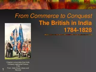 From Commerce to Conquest The British in India 1784-1828