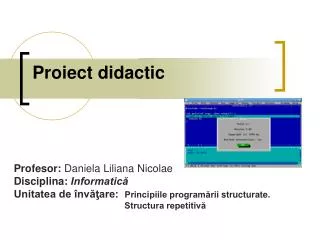 proiect didactic