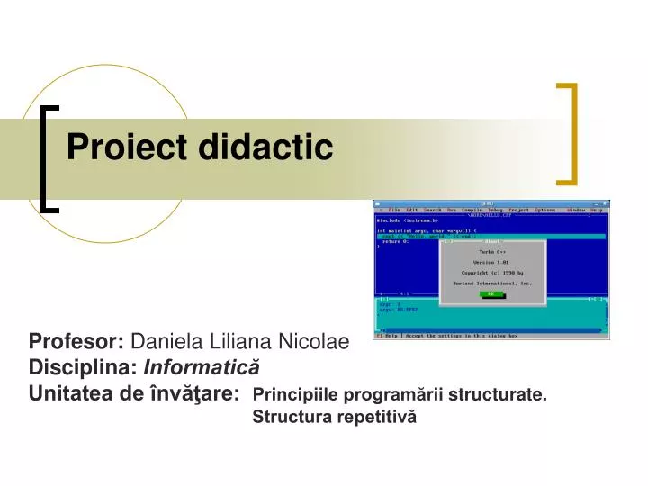 proiect didactic