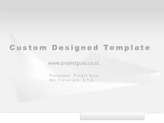 Custom Designed Template