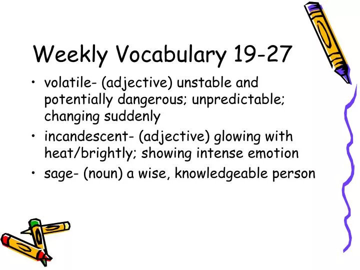 weekly vocabulary 19 27