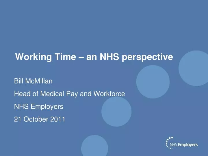 working time an nhs perspective