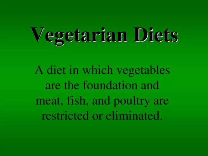 vegetarian diets