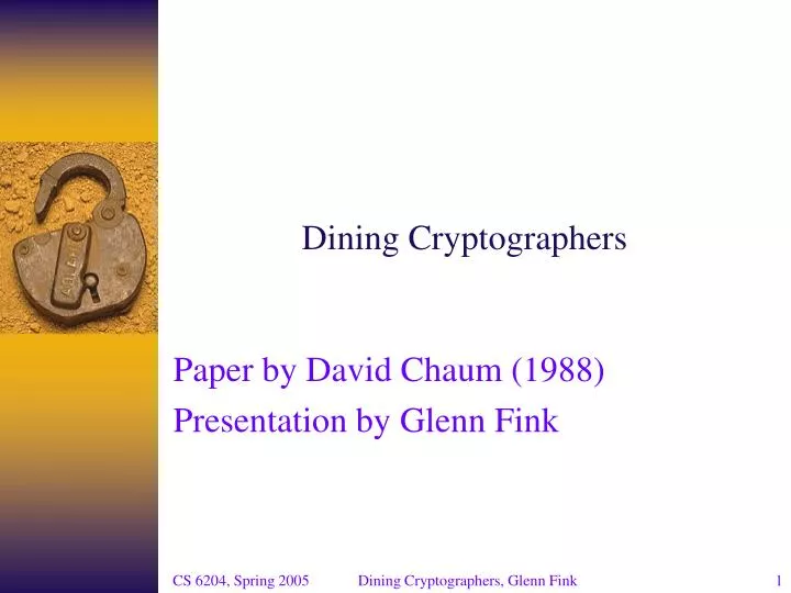 dining cryptographers