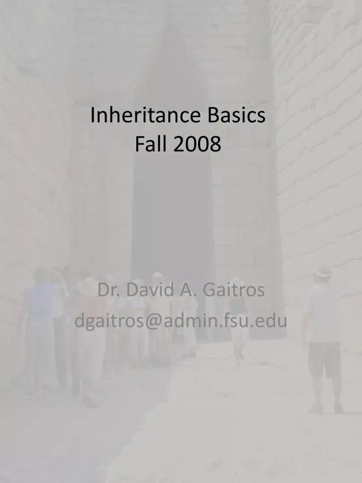 inheritance basics fall 2008