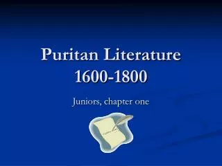 Puritan Literature 1600-1800