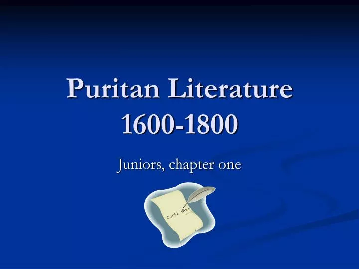 puritan literature 1600 1800