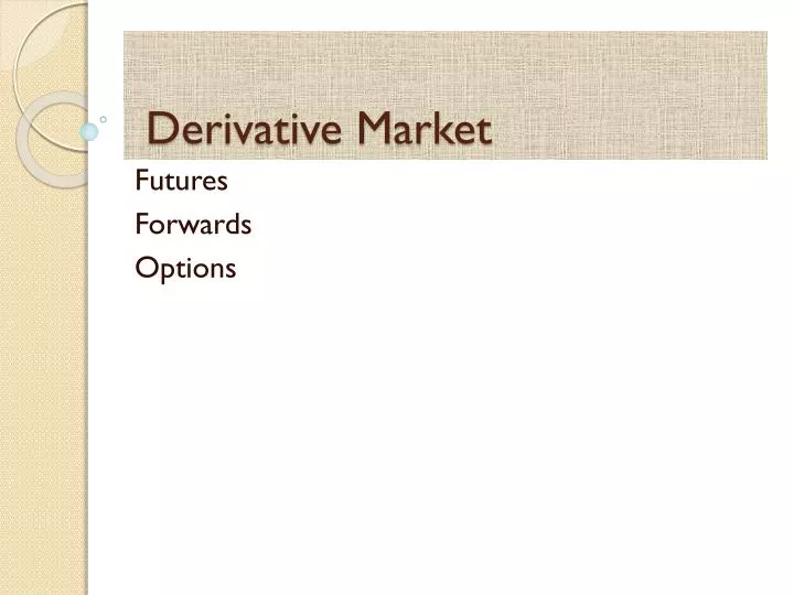 derivative market