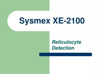 Sysmex XE-2100