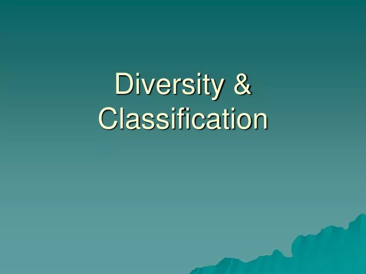 diversity classification