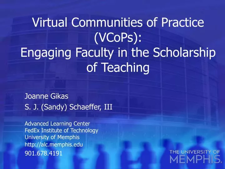 virtual communities of practice vcops engaging faculty in the scholarship of teaching