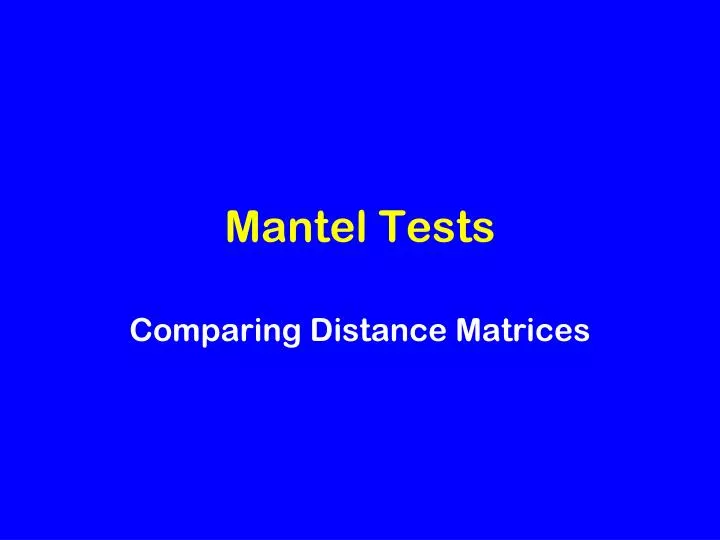 mantel tests