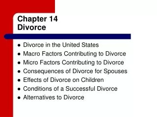 Chapter 14 Divorce