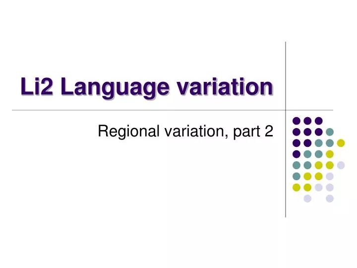 li2 language variation