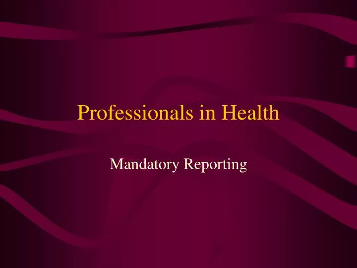 professionals in health