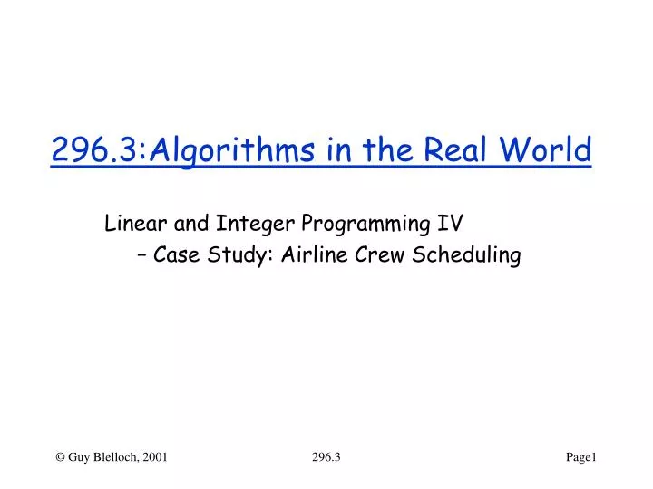 296 3 algorithms in the real world