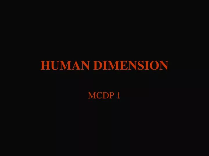 human dimension