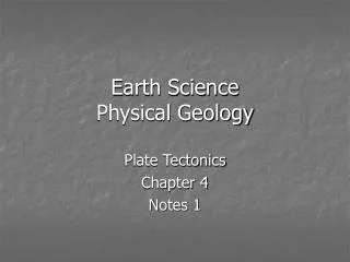 Earth Science Physical Geology
