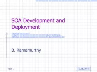 SOA Development and Deployment
