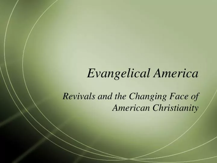 evangelical america