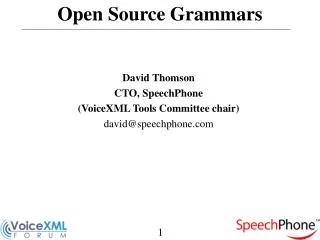Open Source Grammars