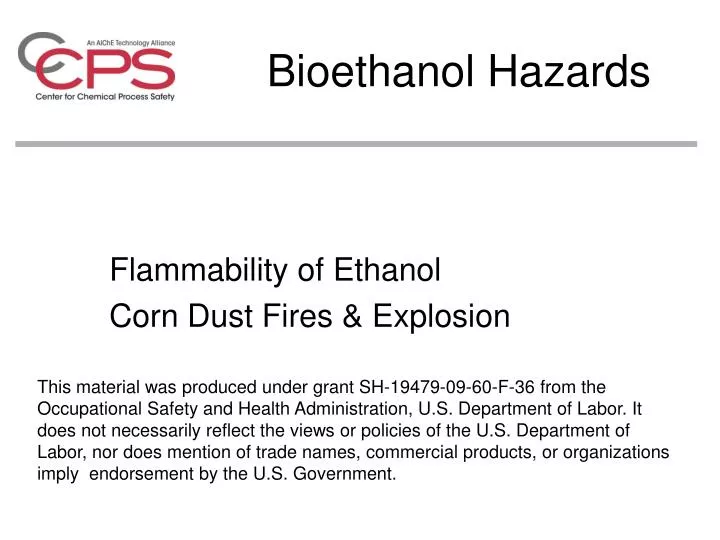bioethanol hazards