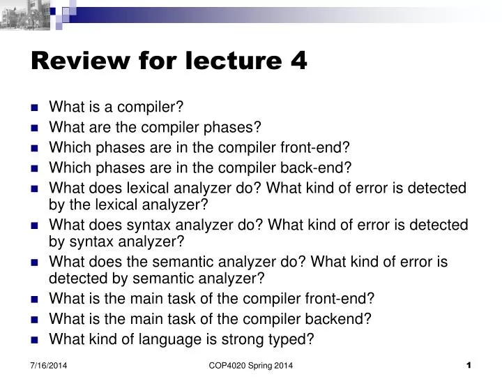 review for lecture 4