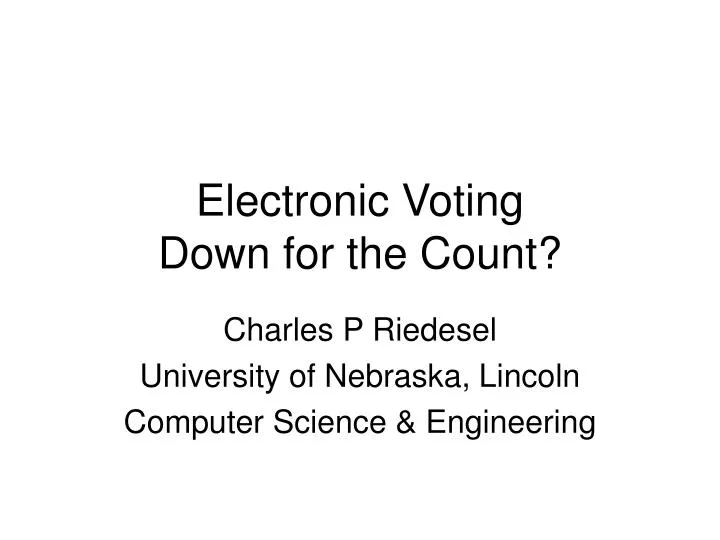 electronic voting down for the count