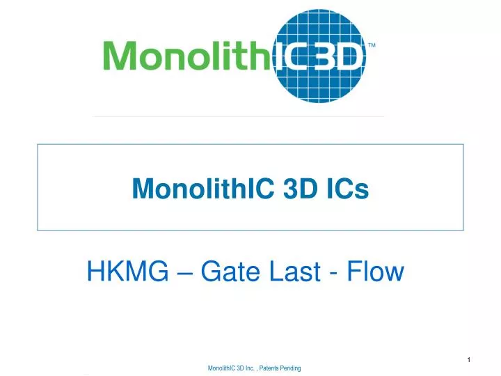 monolithic 3d ics