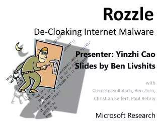 Rozzle De-Cloaking Internet Malware