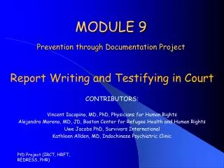 MODULE 9 Prevention through Documentation Project