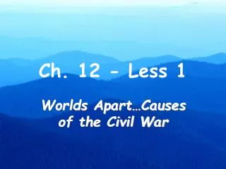 ch 12 less 1
