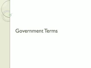 Government Terms