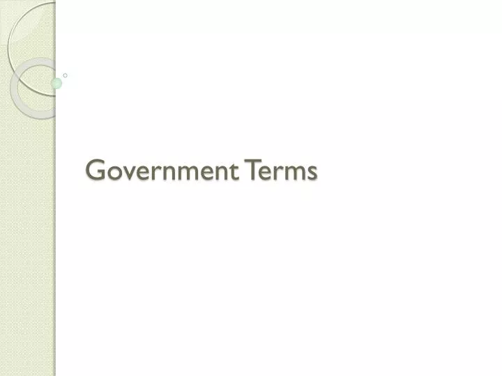 government terms