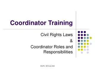 Coordinator Training