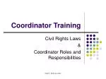 Coordinator Training - slide 1
