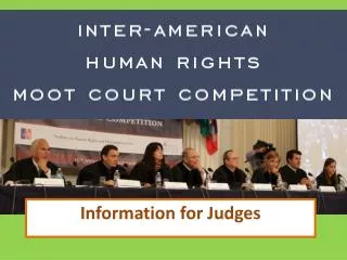 Information for Judges