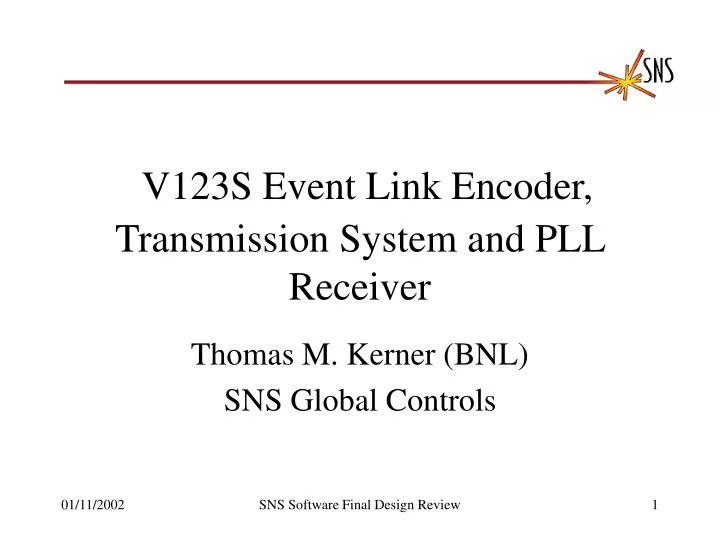 v123s event link encoder transmission system and pll receiver