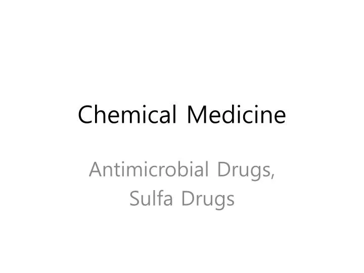 chemical medicine