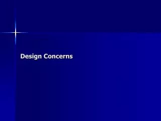 Design Concerns