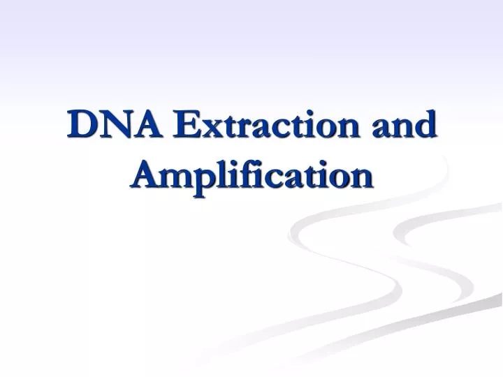 dna extraction and amplification