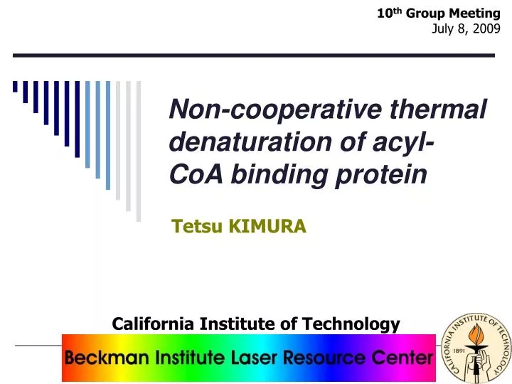 non cooperative thermal denaturation of acyl coa binding protein