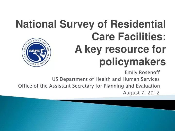 national survey of residential care facilities a key resource for policymakers